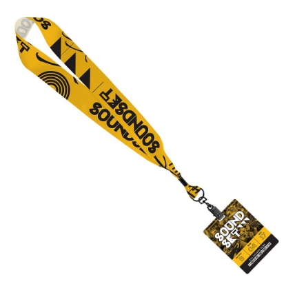 1 1/2" Dye-Sublimated Satin Ribbon Lanyard with 3" x 4" ID Badge