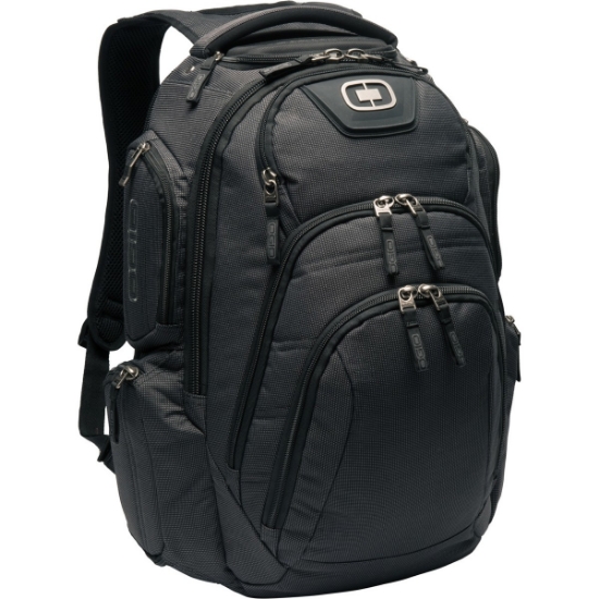 Custom OGIO Surge RSS Pack. Black Pindot